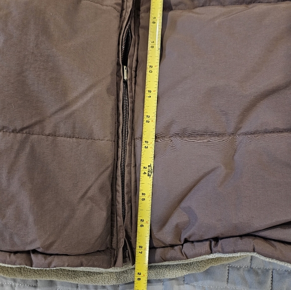 Womens Eddie Bauer Reversible Fleece Puffer Vest Brown Size 18/20 - Picture 7 of 9